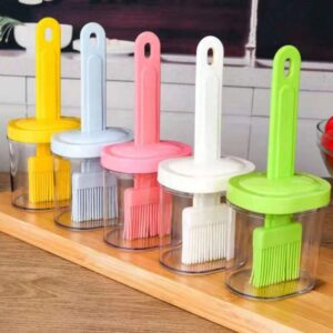 2 in 1 silicone basting brush with oil container multipurpose cooking tool