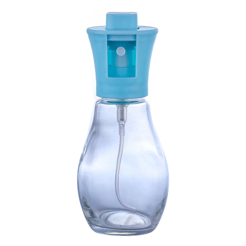 180ml premium glass oil dispenser – leak proof oil spray pump bottle with stainless steel & plastic lid for cooking & bbq