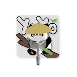 creative cute panda self adhesive wall hooks – multi purpose animal decorative hanger for keys, bags, and towels
