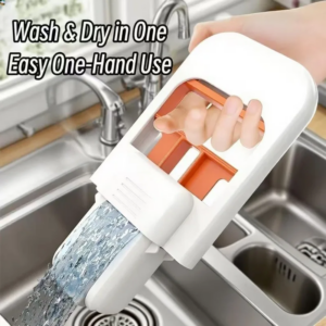 mini hands free sponge mop | foldable & portable desktop cleaner